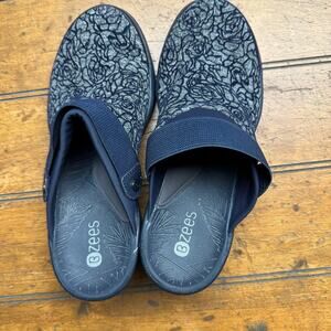 Bzees Navy Floral Slip-On Sneakers